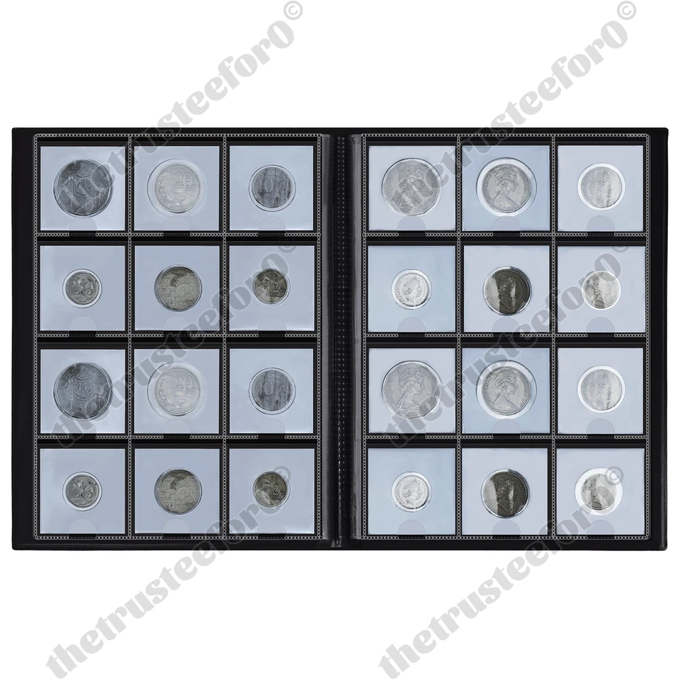 120 Pockets Coin Collection Holder Album for 2x2 inches Coin Cardboard Holder AU - image 3 of 4