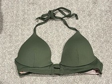 Shade  Shore Lined Underwire Plunge Bikini Top Size 34B