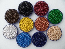 100 Holzperlen 7 mm für Rosenkranz Kinder Schmuck basteln Holz Kugeln, bunt