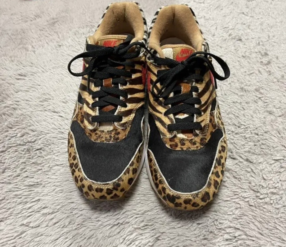 Nike Air Max 1 DLX Atmos Japan Animal Black Bison Wheat size 9.5  