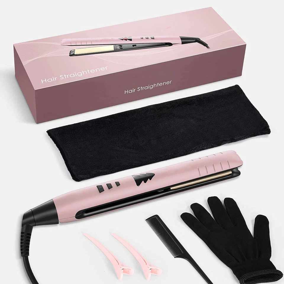 Hair Straightener Curler 2in1 Salon Styling Nano Ceramic Flat Iron LCD Dispaly