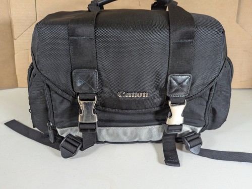 Canon 200DG Camera Bag Large Digital SLR Lens Case Gadget Black + Shoulder Strap