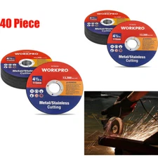 WORKPRO 20/40 PK Cut-Off Wheels 4-1/2 x 7/8''Metal&Stainless Steel Cutting Wheel