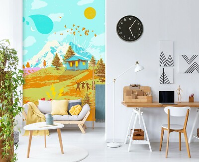 3D Schneeberg M01 Tapete Wandbild Selbstklebend Abnehmbare Showdeer An