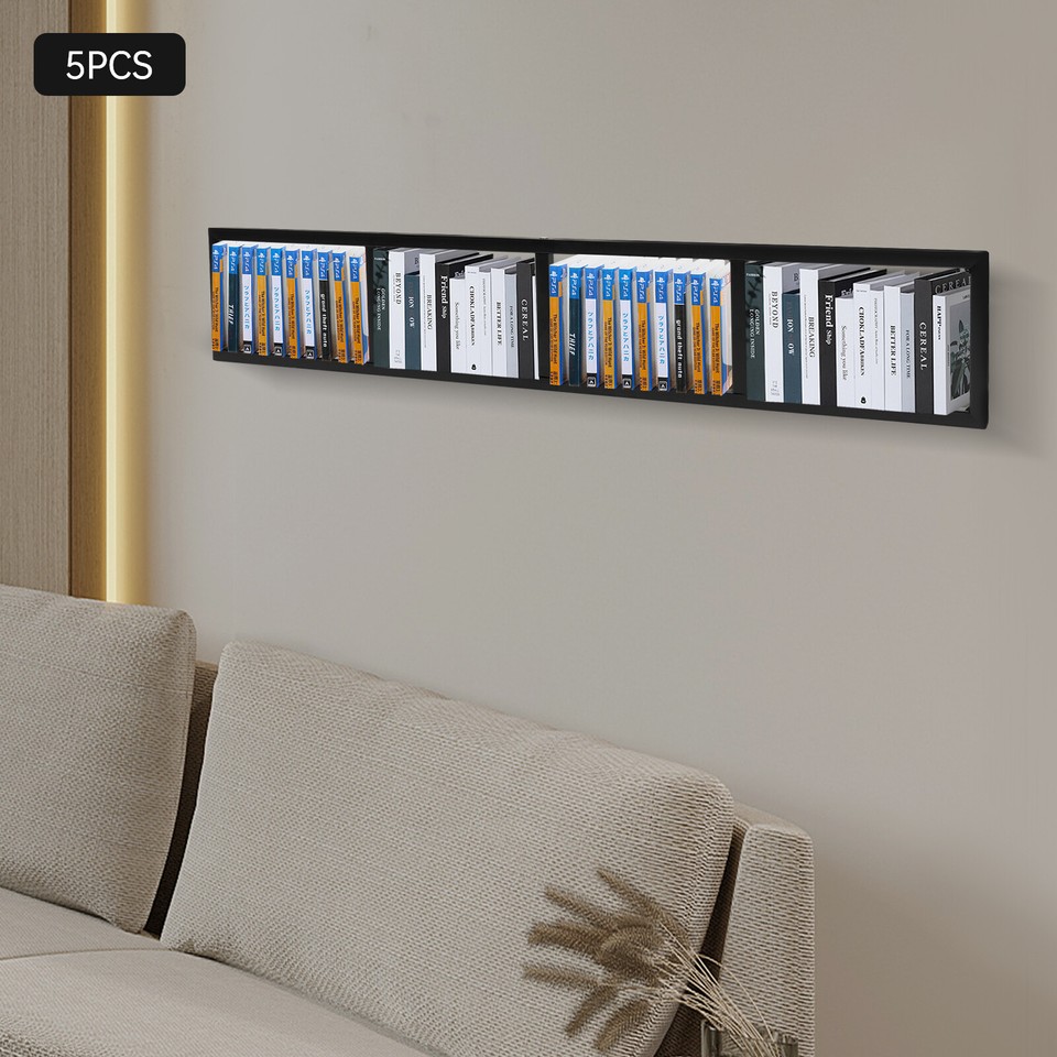 5PCs 34 In Video Game Rack Media Storage Shelves for Wall, CD DVD