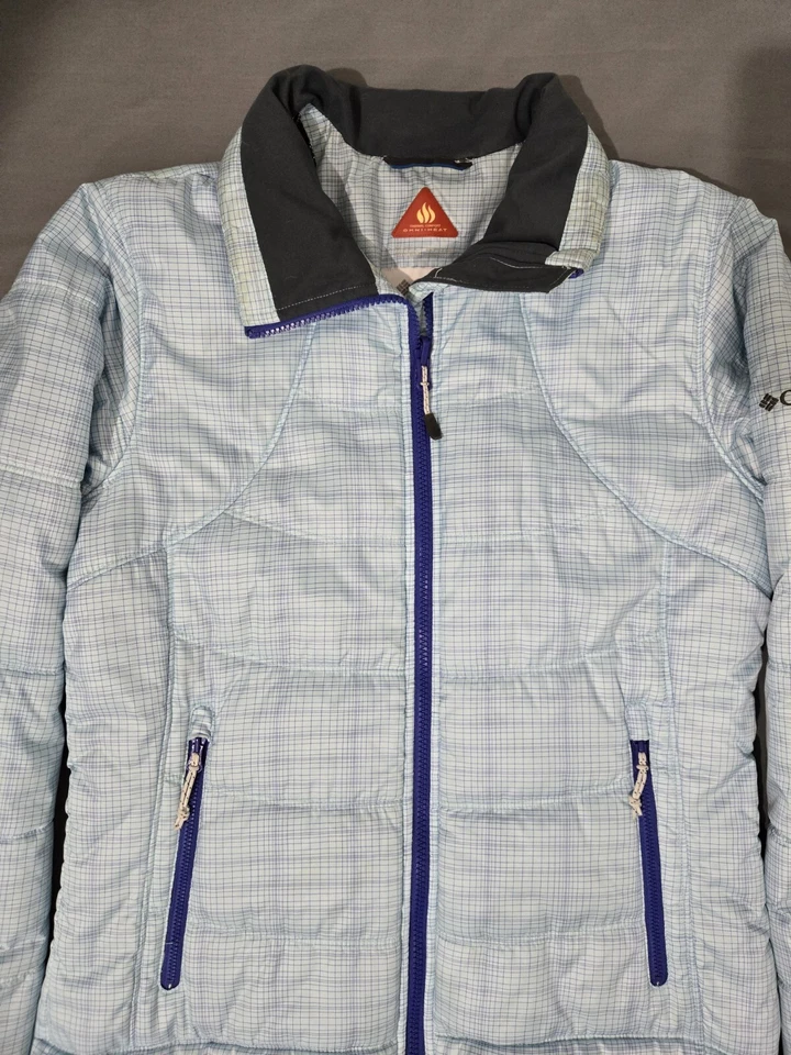 Chaqueta Columbia Omni-Heat Para Mujer Ropa de Trabajo Térmica Mediana Azul Intercambio Mancha Foto 2 de 4