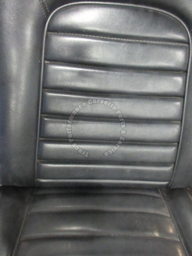 1966 Corvette Used Original Black Vinyl Survivor Seat Assemblies w/Tracks Pair - Bild 4 von 22