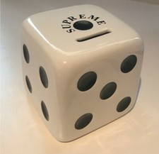 SS11 Supreme Ceramic Piggy Bank Dice White Very Rare Accessory 2011 Vintage