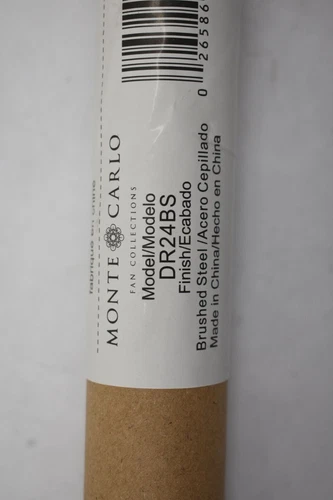 Monte Carlo DR24-BS 24" Brushed Steel Ceiling Fan Install Downrod Extension - Picture 7 of 7