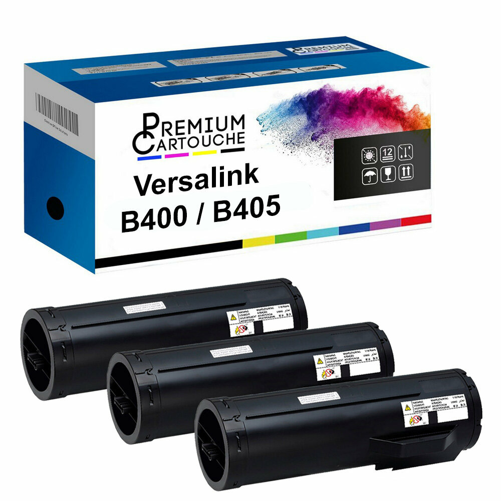 Toner 013R00621 Noir Compatible Xerox Pack x3 pour Impression Laser à Haute Capacité