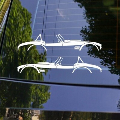 2X Car Silhouette Vinyl Stickers - for Shelby AC Cobra Classic Roadster ...
