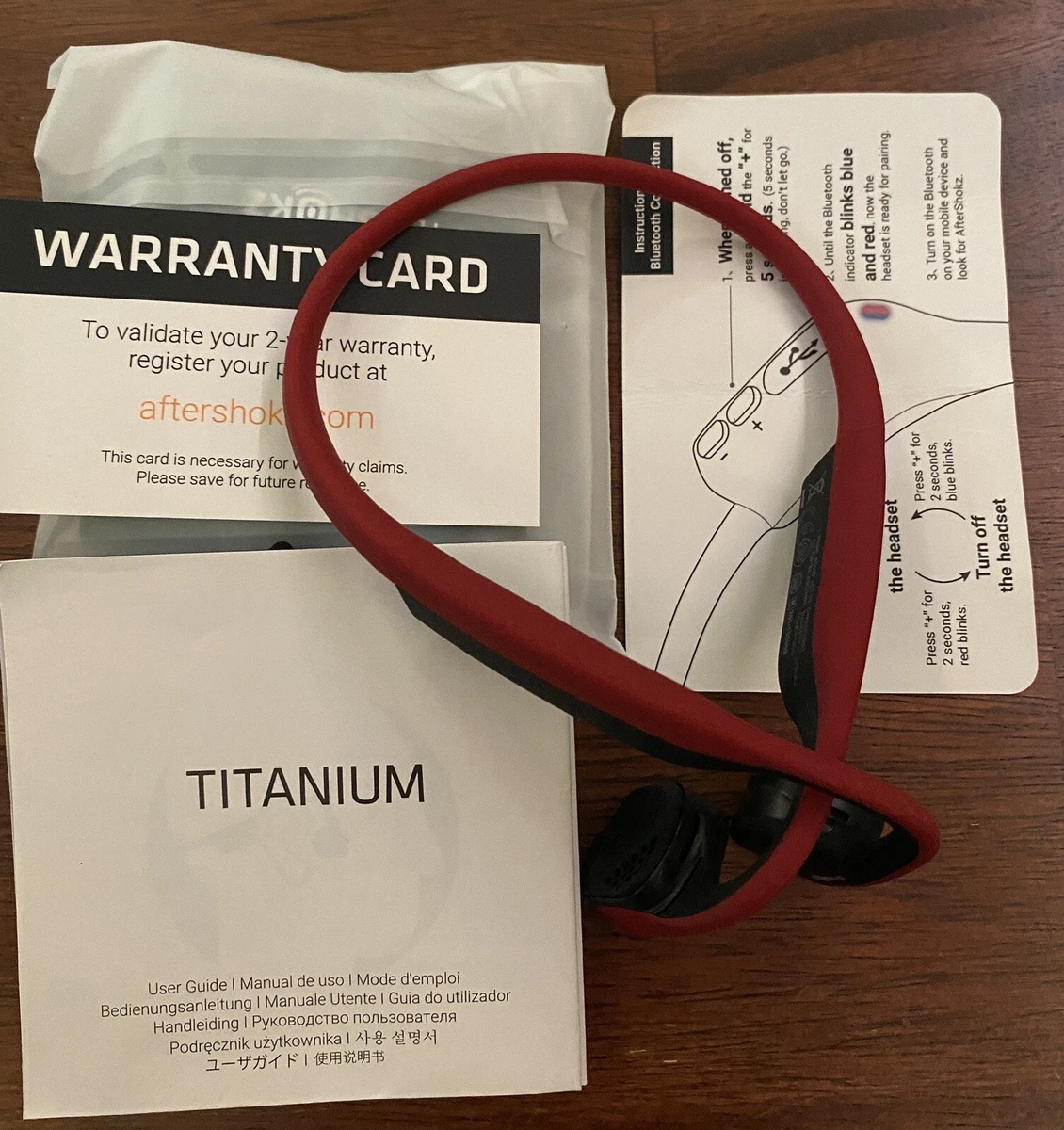 AfterShokz Trekz Titanium On Ear Bone Conduction Wireless