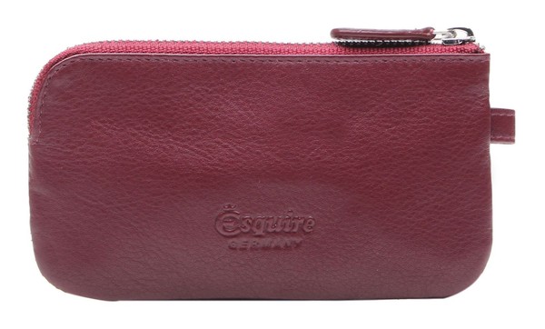 Esquire Viktoria Key Case With Zip SchlüSselmäPpchen Bordeaux Dunkelrot Neu-image