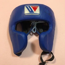 Winning FG2900 Boxing Head gear size M Face Guard Blue String-type Used