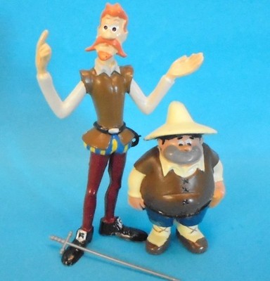 DON QIJOTE mit Degen & Sancho Pansa Comics Figuras Spain 1979 Comiclandia
