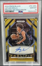 2024-25 Panini NBA Prizm Black RC Jaylen Wells Prolific Signatures Gold Auto /10