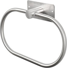 Oval Towel Ring Strong Self Adhesive Hand Towel Holder Thicken Sus304 Stainless