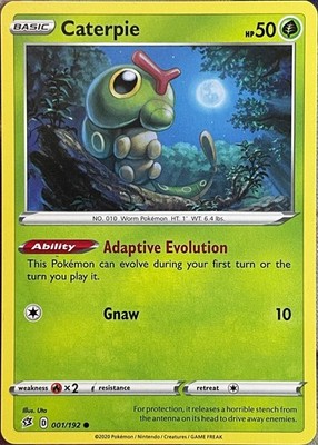 Caterpie - 001/192 - Rebel Clash Pokemon 2020