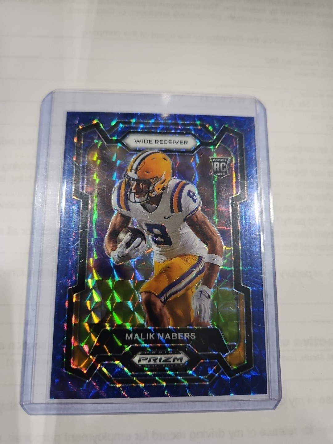 2024 Panini Prizm Draft Picks - Malik Nabers #109 Blue Finite Prizm /89 (RC)