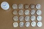 Full Roll (20) Circulated ~ 1964 Kennedy Half Dollars ~ 90% SILVER ~ U.S. Coins