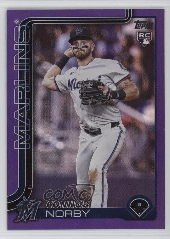 2025 Topps Series 1 Purple Rainbow /250 Connor Norby #132 1pp0