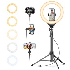 12'' LED Ring Light with 62'' Tripod Stand, Selfie Ring Light for Video Recor...