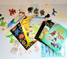 VINTAGE Animal Stickers  Books 70s 80s 90s Dover Grossman's American Greetings