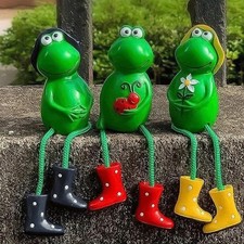 Grün Harz Frosch Beine Haus und Garten Hängedekoration Set 3 Stück