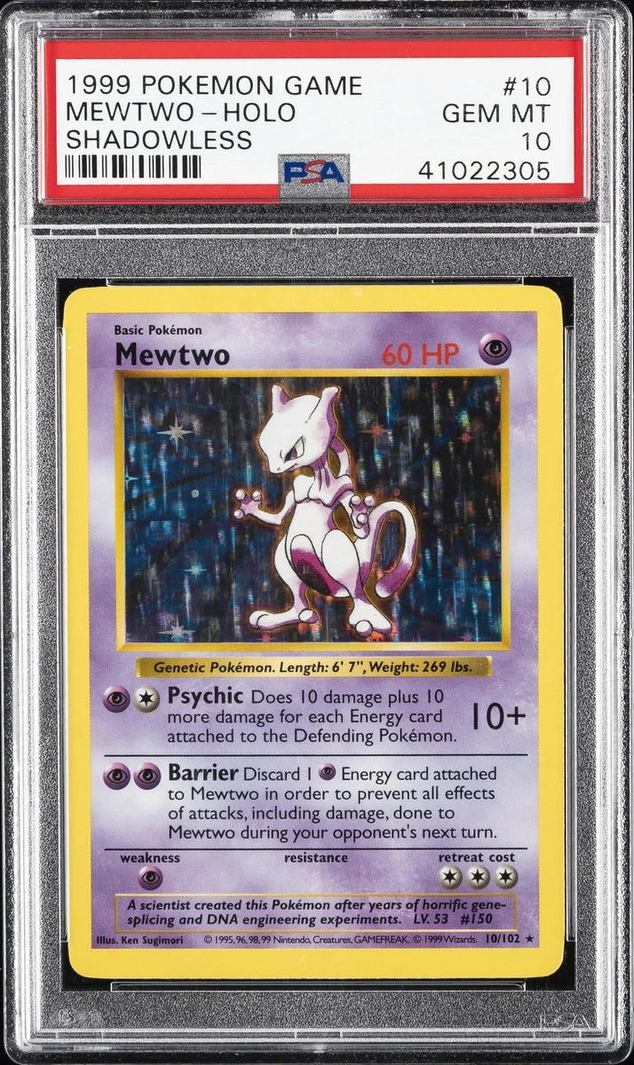 Mewtwo Pokémon TCG Holo Rare Grade 10 Individual Collectible Card