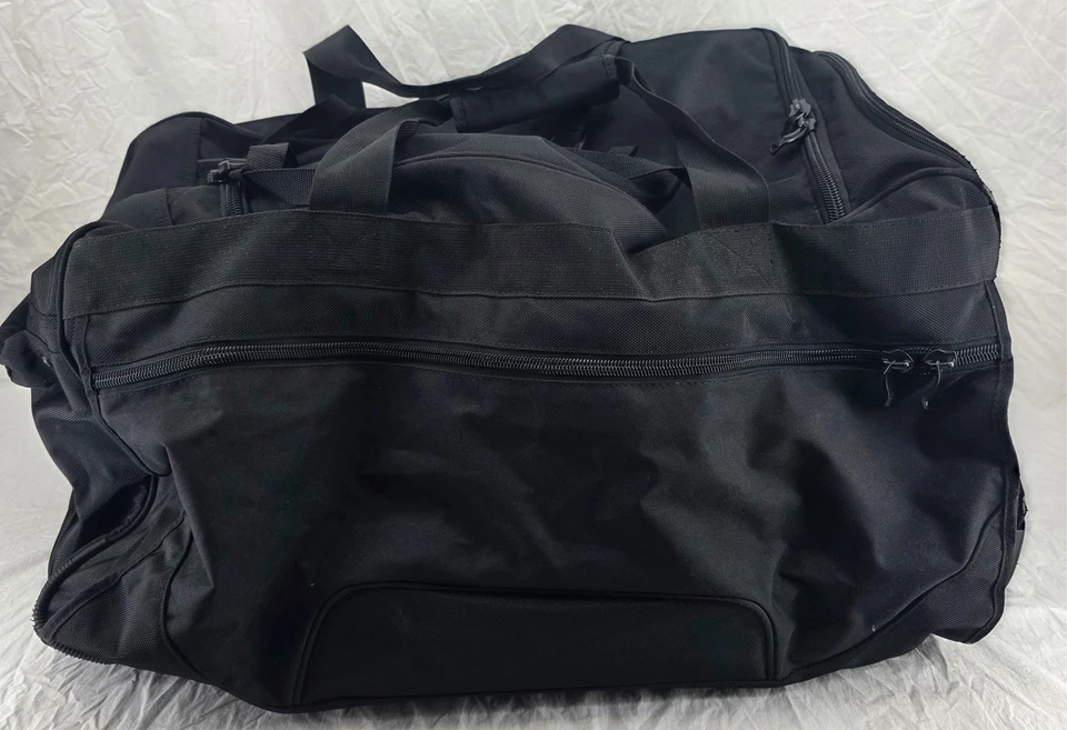 Adidas Team Wheel Black Rolling Wheeled Carrying Extra Large Travel Duffel Bag - Image 3 of 4