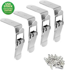 90 Degree Spring Loaded Toggle Latch Stainless Steel Catch Hasp 70Mm 4 Pack Set