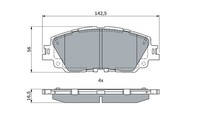 Bosch Bremsbelagsatz, Scheibenbremse Vorderachse U.A. FüR Lexus, Toyota