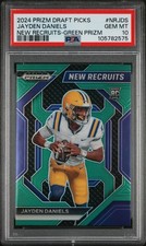 2024 Panini Prizm Draft Picks New Recruits #NRJDS Jayden Daniels Green PSA 10 RC