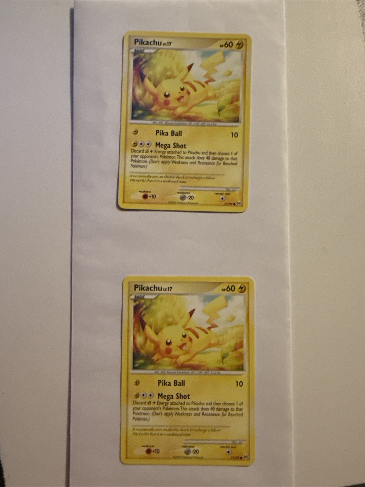 Pokémon Pikachu TCG HeartGold and SoulSilver 2010 Non-Holo Card 78/123
