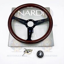 Nardi Classic 350mm Mahogany Wood Steering Wheel With Black Finish