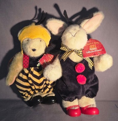 Vintage Muffy Vanderbear A Taste Of Honey Bumblebee & Ladybug Stuffed Bear Set