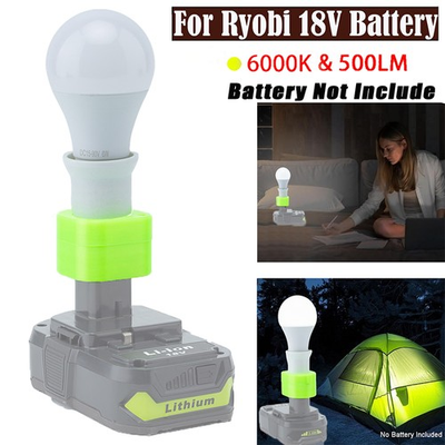 #ad #ad Outdoor LED Work Light E27 Bulb Lamp For Ryobi 18V Li ion Battery Flashlight $16.99