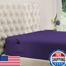 DREAMCARE Queen Fitted Sheet - Deep Pocket 15 Inch - Hotel Quality Soft Purple