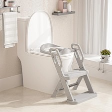 Toddler Potty Training Toilet Seat-Alongside Foldable Chair Adapter Seats