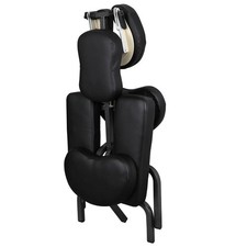 Portable Folding PU Leather Pad Travel Tattoo Spa Salon Massage Chair Black