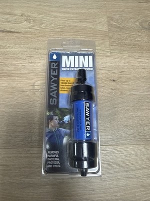 Sawyer MINI SP128 Water Filtration System Blue 100,000 Gallon NEW SEALED