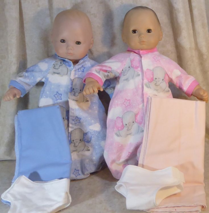 Doll Clothes Baby Made2Fit American Girl 15" in Boy Sack Bla