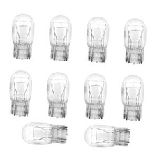 10PCS T20 Car Brake Light Bulb, 12V 5W Flat Foot Halogen Width T20/White