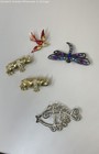 Colorful Rhinestone Mixed Variety Animal Brooch Lot, 71.8g — photo 1