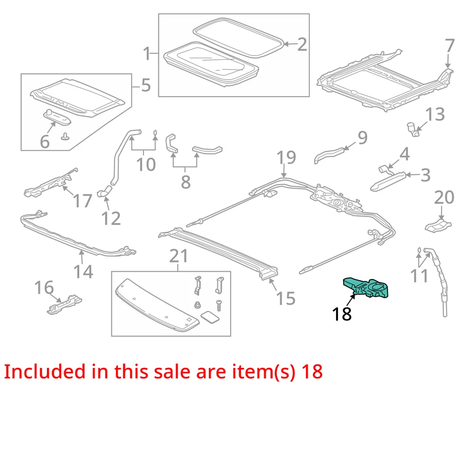 Honda Accord 2008-2012 sedán techo corredizo motor OEM Foto 3 de 4