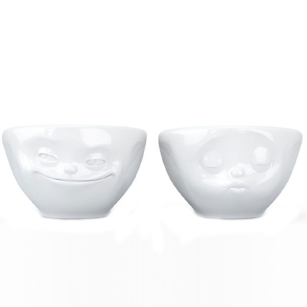 Mini-bols en porcelaine Bisou et Malicieux de 100 ml pour café gourmand