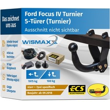 ANHÄNGERKUPPLUNG starr für Ford Focus IV Turnier HP ab 18 +7pol E-Satz ECS