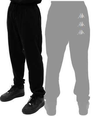  Track Pants Hose HERREN Kappa Banda 222 Schwarz 10 VALTEN Gebürstete Baumwolle