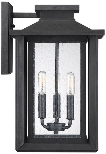 Wakefield 17" High Earth Black 3-Light Outdoor Wall Light - Picture 4 of 4