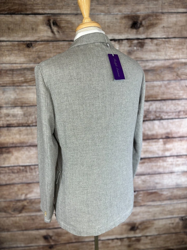 Chaqueta Blazer Ralph Lauren Etiqueta Púrpura Positano Talla 40 Lana Lino Algodón Nuevo con Etiquetas Foto 4 de 4